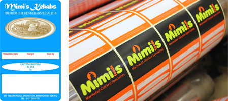 Etiquette Labels new design for Mimi's Kebab Etiquette's production team have just printed the new design for Mimi's Kebab